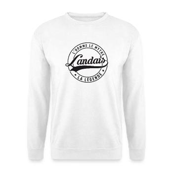 Ich homme le mythe landais la légende T-Shirt, Cad... - Unisex Pullover - Weiß - Vorne - Alina (178cm) & Michal (187cm)