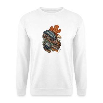 Asselwald – kleine Welt im Moos - Unisex Pullover - Weiß - Vorne - Alina (178cm) & Michal (187cm)