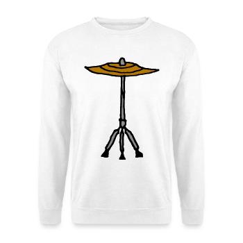 Schlagzeug Ride-Becken Crash - Unisex Pullover - Weiß - Vorne - Alina (178cm) & Michal (187cm)