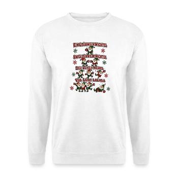 Ein Glühwein Wichtel – Winter Party - Unisex Pullover - Weiß - Vorne - Alina (178cm) & Michal (187cm)
