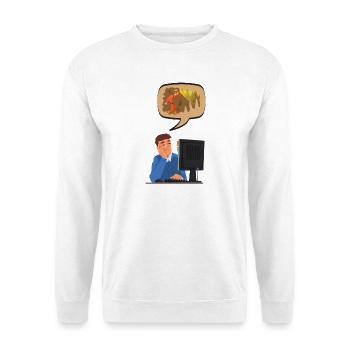 Ich wünschte, ich würde Höhlen erkunden – lustiges Höhlenforschungsgeschenk - Unisex Pullover - Weiß - Vorne - Alina (178cm) & Michal (187cm)