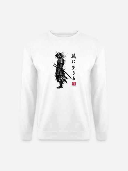 Samurai Krieger Japan - Unisex Pullover - Weiß