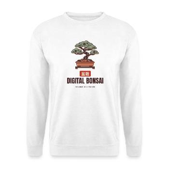 Digital Bonsai Schaltplatine Cable Tree Zen - Unisex Pullover - Weiß - Vorne - Alina (178cm) & Michal (187cm)