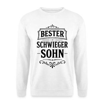 Bester Schwiegersohn Geschenk  - Unisex Pullover - Weiß - Vorne - Alina (178cm) & Michal (187cm)