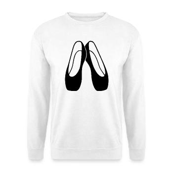 Ballettschuhe schwarz Ballett Tänzerin Geschenk  - Unisex Pullover - Weiß - Vorne - Alina (178cm) & Michal (187cm)