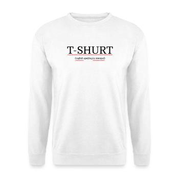 T-SHURT Englische Rechtschreibung Iz Stewpid - Unisex Pullover - Weiß - Vorne - Alina (178cm) & Michal (187cm)
