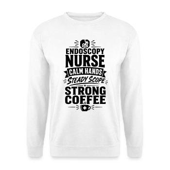 Endoscopy Nurse - Unisex Pullover - Weiß - Vorne - Alina (178cm) & Michal (187cm)