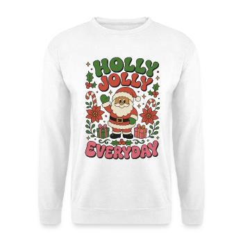Holly Jolly Everyday - Unisex Pullover - Weiß - Vorne - Alina (178cm) & Michal (187cm)