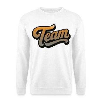 Team - Unisex Pullover - Weiß - Vorne - Alina (178cm) & Michal (187cm)