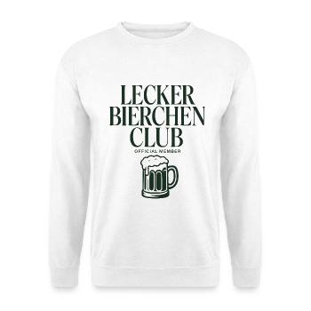 Lecker Bierchen Club - Unisex Pullover - Weiß - Vorne - Alina (178cm) & Michal (187cm)