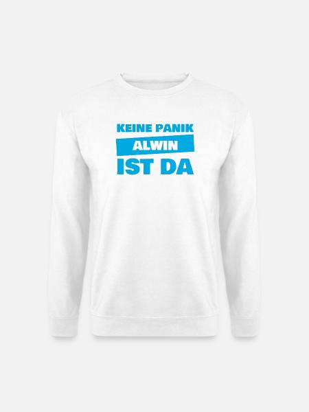 Name Alwin - Unisex Pullover - Weiß