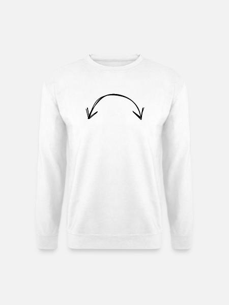 Doppelpfeil handgezeichnet - Unisex Pullover - Weiß
