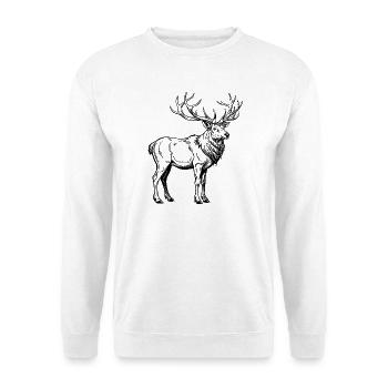 Elchhorn - Unisex Pullover - Weiß - Vorne - Alina (178cm) & Michal (187cm)