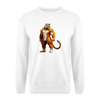 Tiger Fitness - Unisex Pullover - Weiß - Vorne - Alina (178cm) & Michal (187cm)