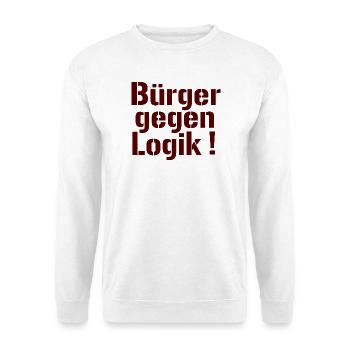 Bürger gegen Logik - Unisex Pullover - Weiß - Vorne - Alina (178cm) & Michal (187cm)