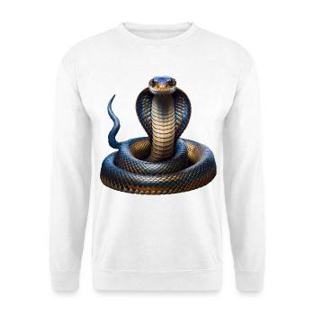 Schlange Indien - Unisex Pullover - Weiß - Vorne - Alina (178cm) & Michal (187cm)