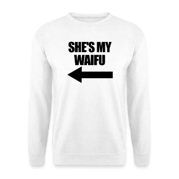 Sie ist meine Waifu Anime Manga passendes Paar - Unisex Pullover - Weiß - Vorne - Alina (178cm) & Michal (187cm)