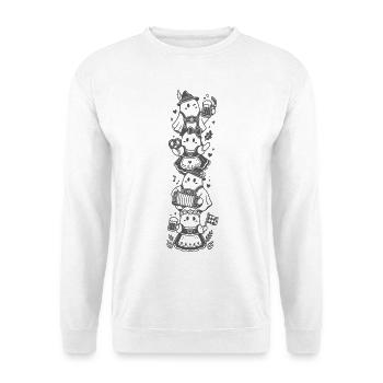 Bayerische Geister - Unisex Pullover - Weiß - Vorne - Alina (178cm) & Michal (187cm)