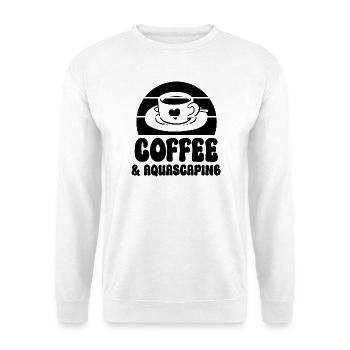 Kaffee Aquascaping - Unisex Pullover - Weiß - Vorne - Alina (178cm) & Michal (187cm)