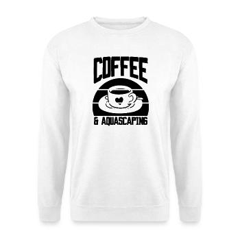Coffee & Aquascaping - Unisex Pullover - Weiß - Vorne - Alina (178cm) & Michal (187cm)