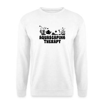 Aquascaping Spruch Humor - Unisex Pullover - Weiß - Vorne - Alina (178cm) & Michal (187cm)