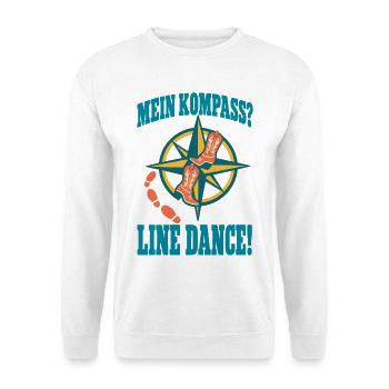 Mein Kompass Line Dance - Unisex Pullover - Weiß - Vorne - Alina (178cm) & Michal (187cm)