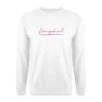 Königskind pink - Unisex Pullover - Weiß - Vorne - Alina (178cm) & Michal (187cm)