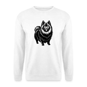 Keeshond - Unisex Pullover - Weiß - Vorne - Alina (178cm) & Michal (187cm)
