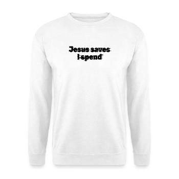 Design fehlt - Unisex Pullover - Weiß - Vorne - Alina (178cm) & Michal (187cm)