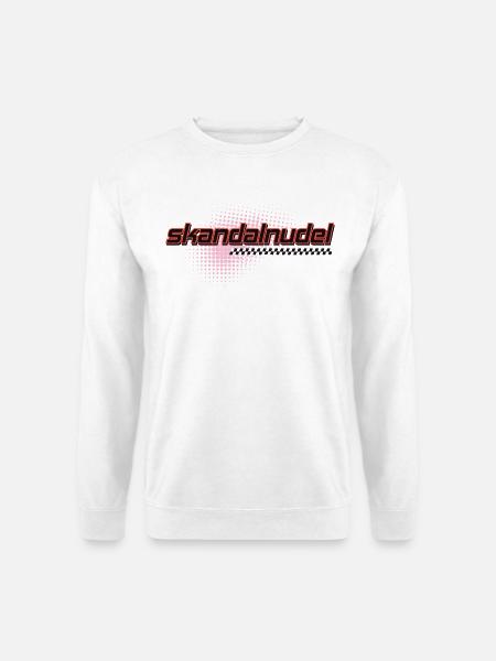 Skandalhudel Neon-Logo Retro - Unisex Pullover - Weiß