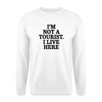 Not a Tourist - Unisex Pullover - Weiß - Vorne - Alina (178cm) & Michal (187cm)