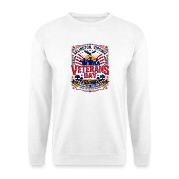 Arlington Virginia Veterans Day Honoring All Who - Unisex Pullover - Weiß - Vorne - Alina (178cm) & Michal (187cm)