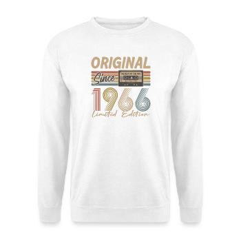 60. Geburtstag, 60 Jahre - Unisex Pullover - Weiß - Vorne - Alina (178cm) & Michal (187cm)