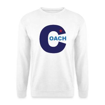 Trainer - Unisex Pullover - Weiß - Vorne - Alina (178cm) & Michal (187cm)