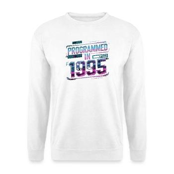  Programmiert Im Jahr 1995 Futuristischer - Unisex Pullover - Weiß - Vorne - Alina (178cm) & Michal (187cm)