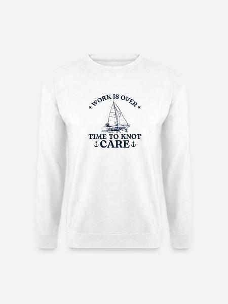 Segelboot Rente Abschied Segler Kapitän - Unisex Pullover - Weiß