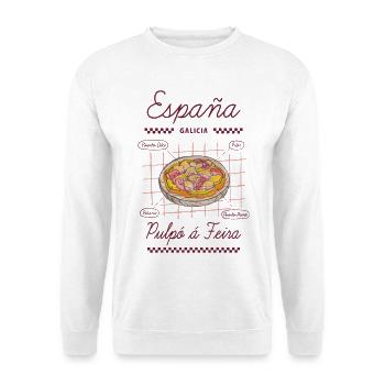 Octopus á Feira - Unisex Pullover - Weiß - Vorne - Alina (178cm) & Michal (187cm)