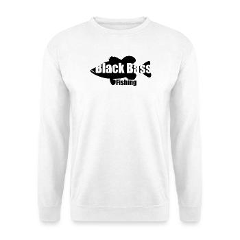 Black bass fishing - Unisex Pullover - Weiß - Vorne - Alina (178cm) & Michal (187cm)