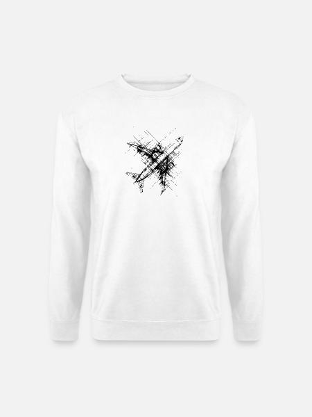 Flugzeug Zeichnung - Unisex Pullover - Weiß