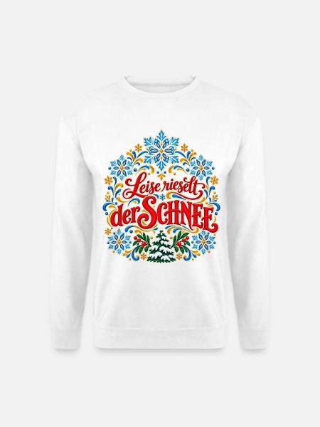 Leise rieselt der Schnee Weihnachtspullover Winter - Unisex Pullover - Weiß
