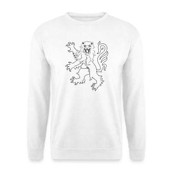 Lion Rampant lustiges Geschenk-T-Shirt - Unisex Pullover - Weiß - Vorne - Alina (178cm) & Michal (187cm)