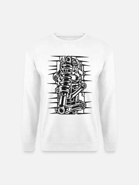Coilover Lineart Federungskunst - Unisex Pullover - Weiß