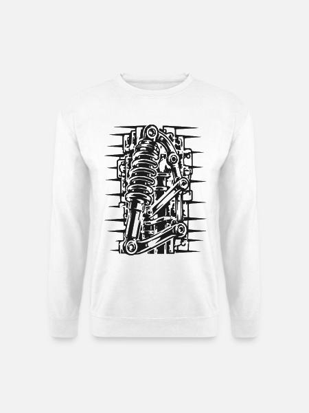 Coilover Diagramm Grafik - Unisex Pullover - Weiß
