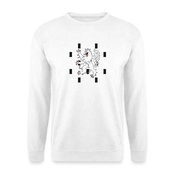 Lion Rampant Tailed Forked T-Shirt Hu Geschenk - Unisex Pullover - Weiß - Vorne - Alina (178cm) & Michal (187cm)