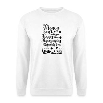Aquascaping Spruch Humor - Unisex Pullover - Weiß - Vorne - Alina (178cm) & Michal (187cm)