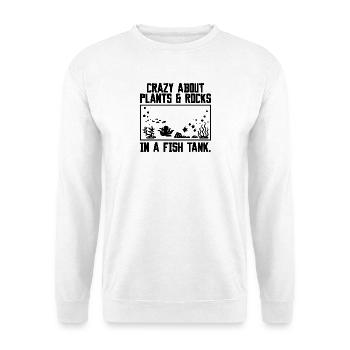 Aquarist Aquascaping Spruch - Unisex Pullover - Weiß - Vorne - Alina (178cm) & Michal (187cm)