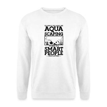 Aquarist Aquascaping Humor - Unisex Pullover - Weiß - Vorne - Alina (178cm) & Michal (187cm)