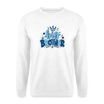 Big Brother - Großer Bruder - Geschwister - Unisex Pullover - Weiß - Vorne - Alina (178cm) & Michal (187cm)