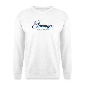 Stavanger - Norway - Norge - Norwegen - Skandinavi - Unisex Pullover - Weiß - Vorne - Alina (178cm) & Michal (187cm)