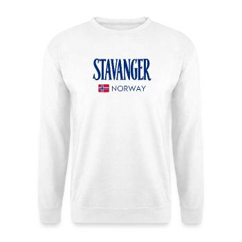 Stavanger - Norway - Norge - Norwegen - Skandinavi - Unisex Pullover - Weiß - Vorne - Alina (178cm) & Michal (187cm)